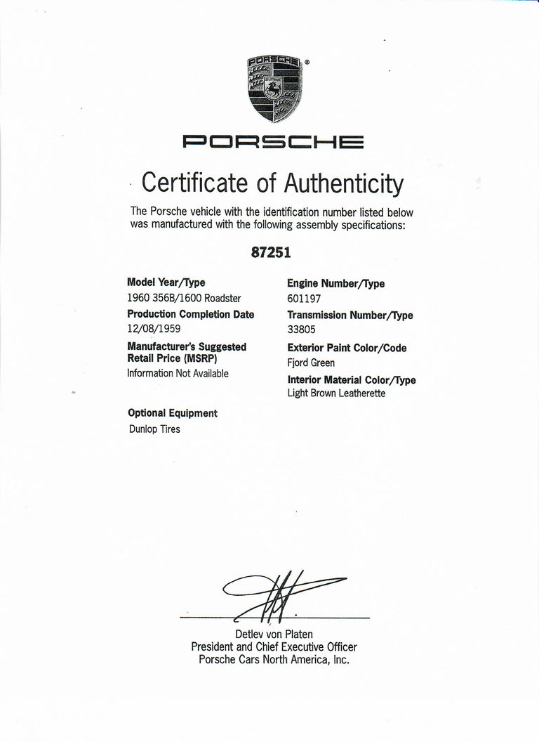 Porsche 356 B 1600 Roadster