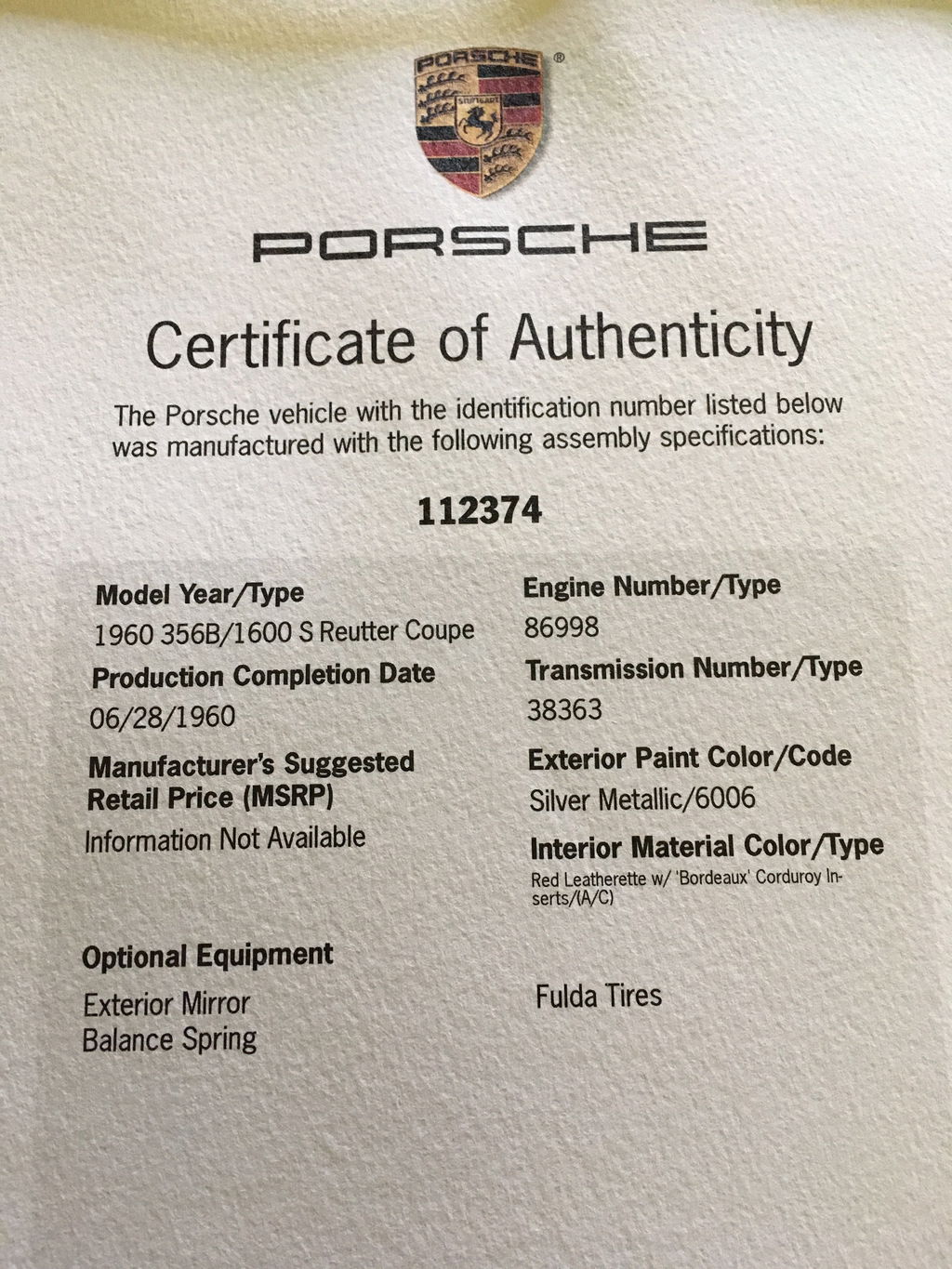 Porsche 356 B 1600 Super