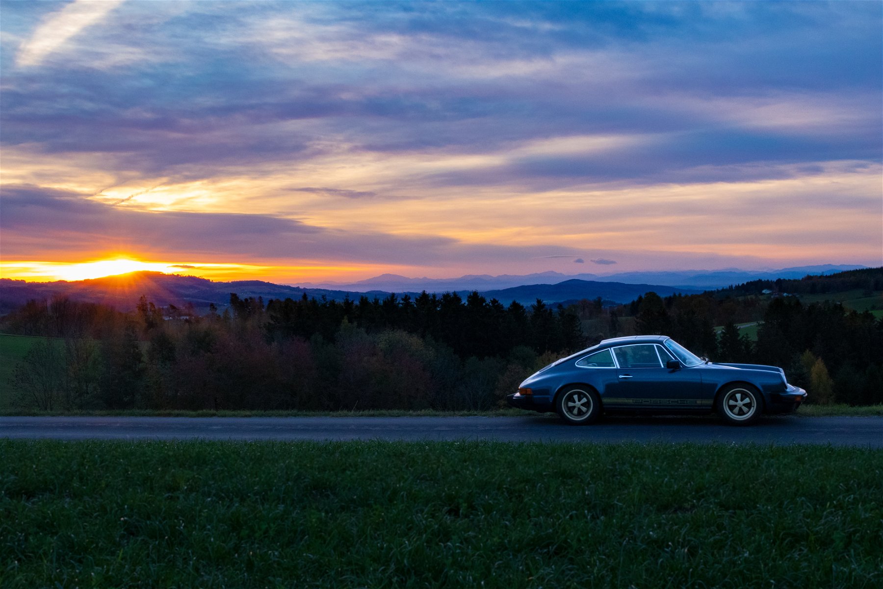 Porsche 911 SC Petrolblau petrolblue sundown sunrise Fuchs