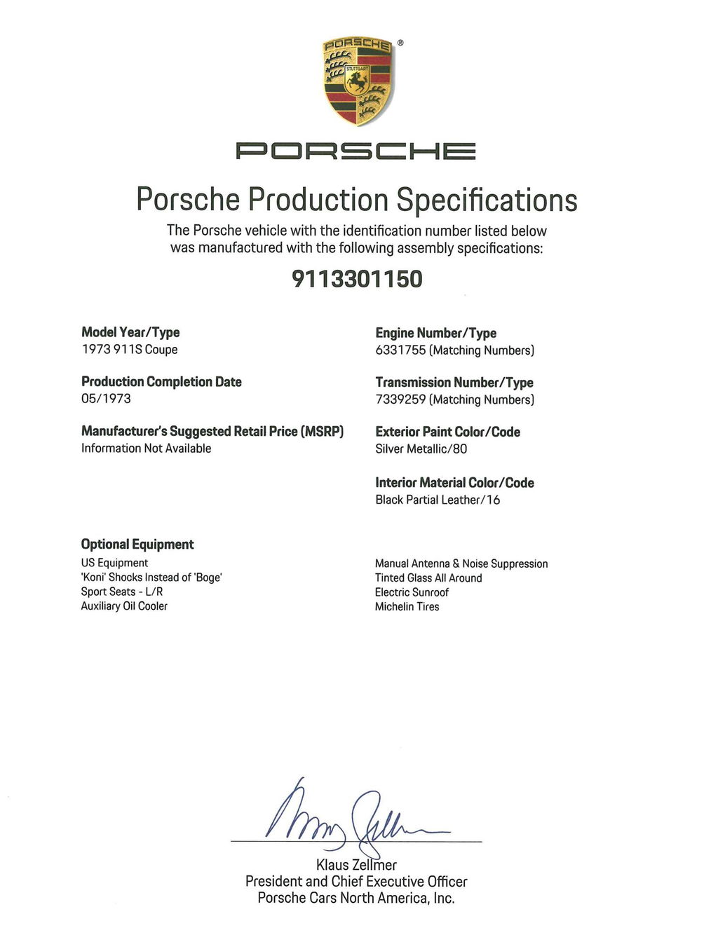 Porsche 911 S (F-Modell)