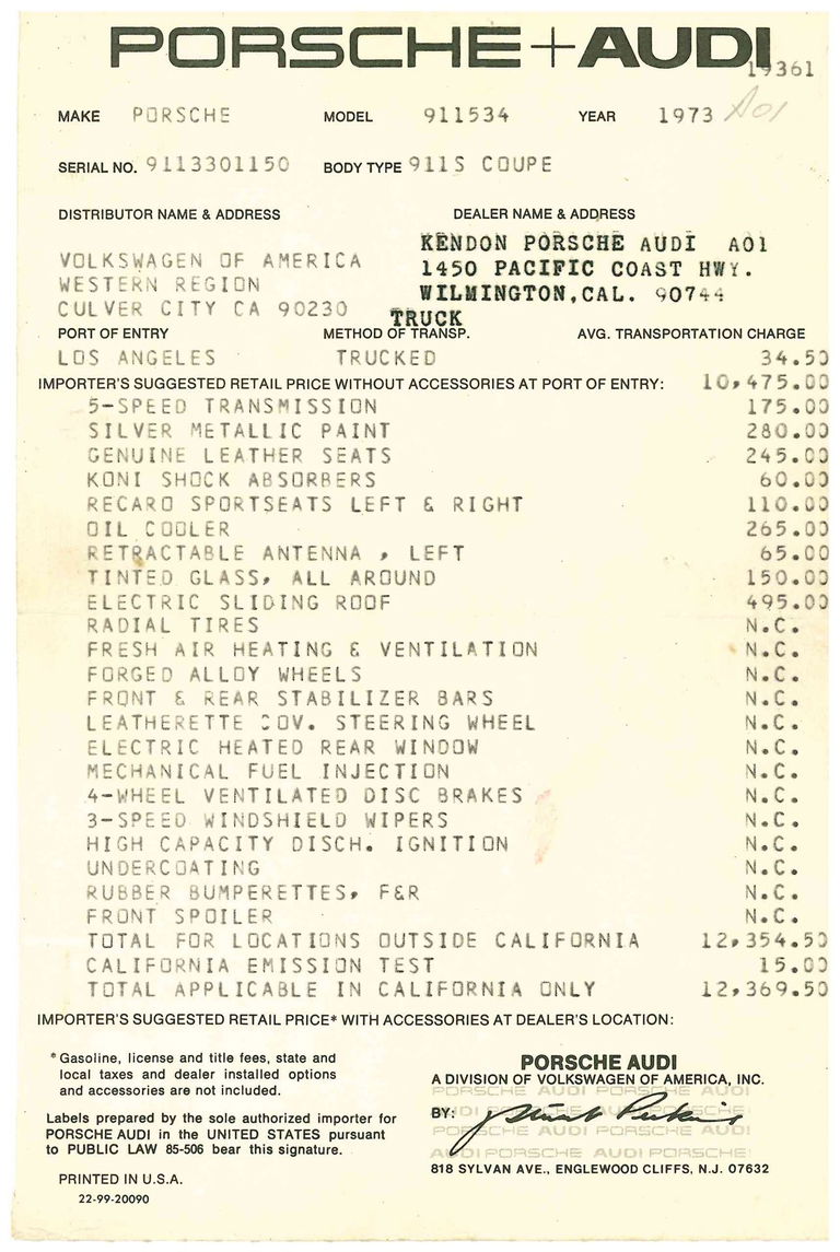 Porsche 911 S (F-Modell)