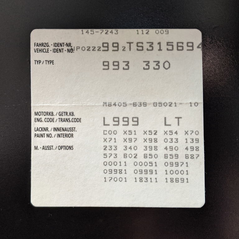 Porsche 993 Carrera 3.8