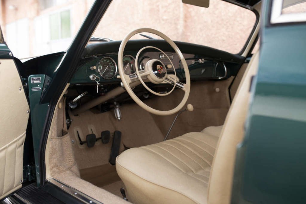 Beige Interior Vehicle Experts Lago Green Metallic Porsche 356 A Coupe
