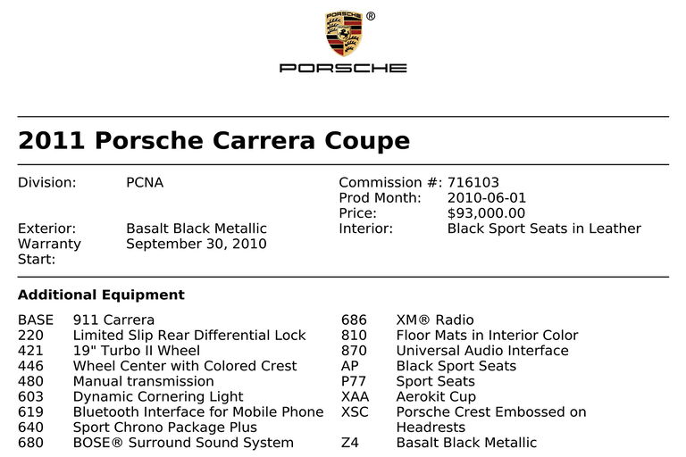Porsche 997.2 Carrera