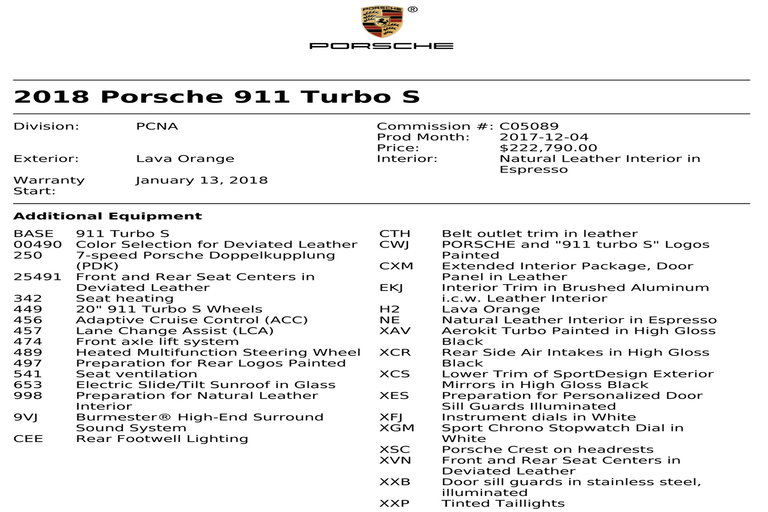 Porsche 991.2 Turbo S