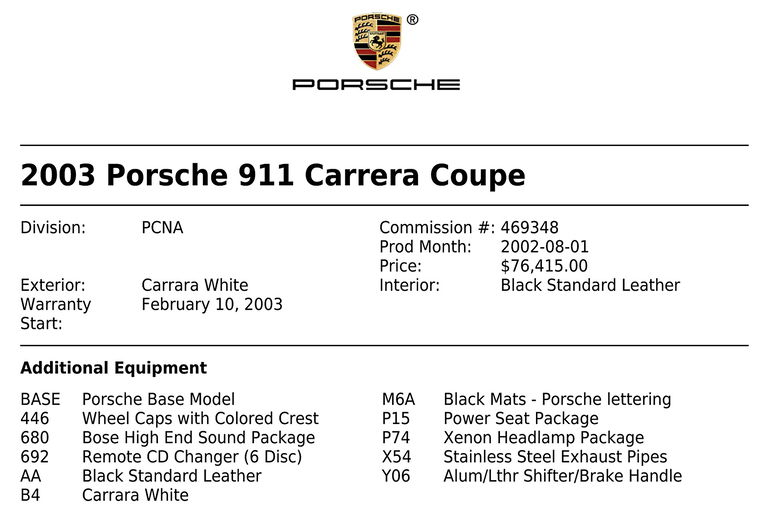 Porsche 996 Carrera