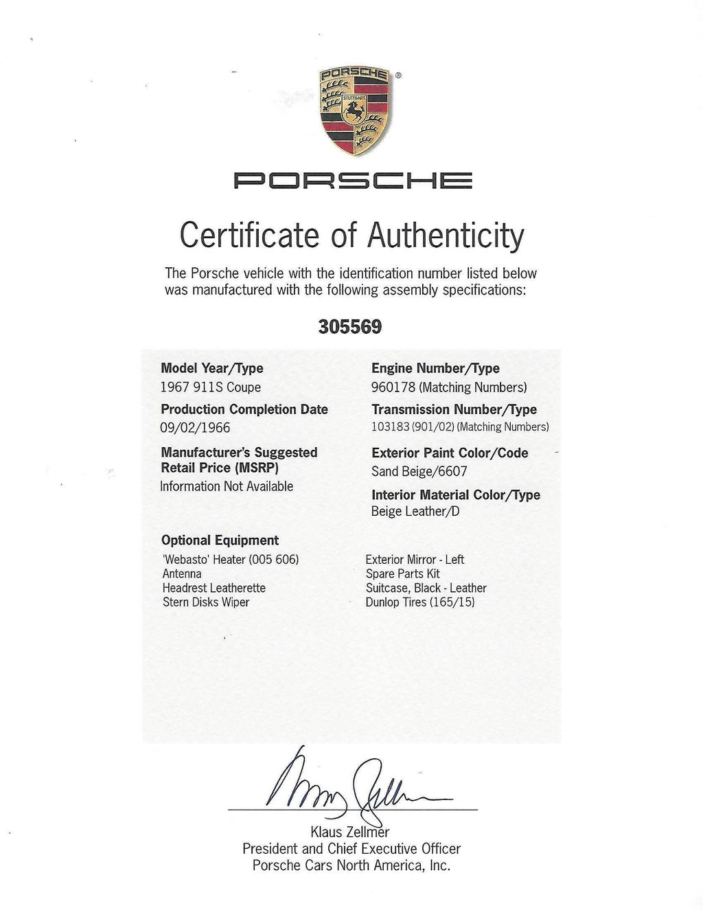 Porsche 911 S (F-Modell)