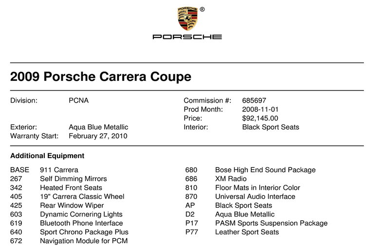 Porsche 997.2 Carrera