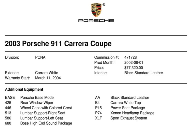 Porsche 996 Carrera