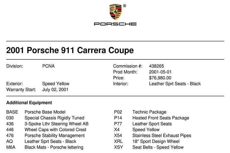 Porsche 996 Carrera
