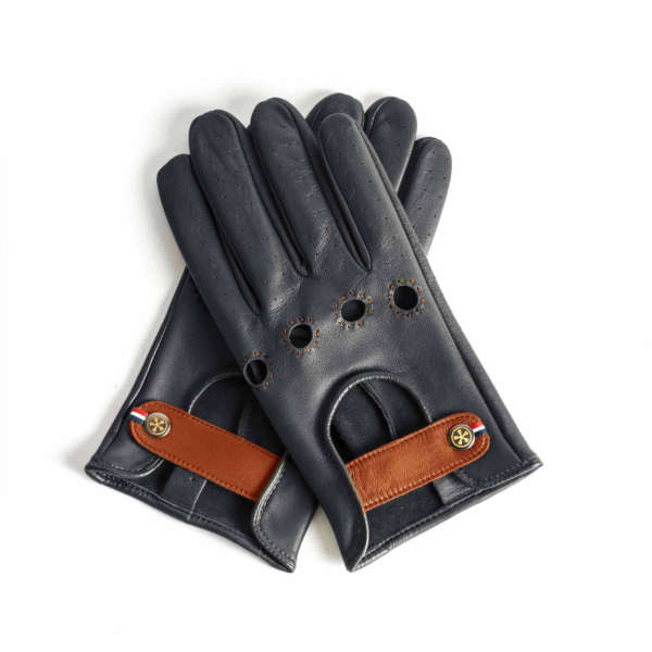 Autofahrer Handschuhe - Leder "Blau"