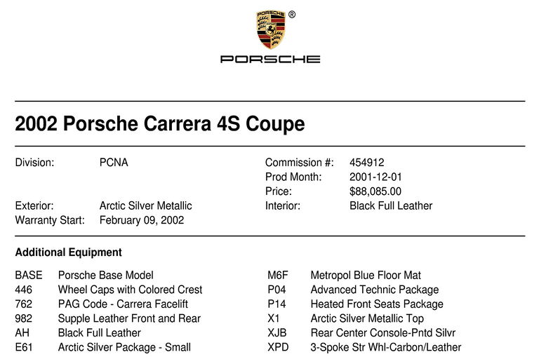 Porsche 996 Carrera 4S
