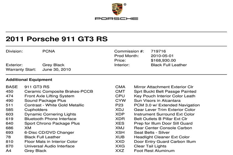 Porsche 997.2 GT3 RS