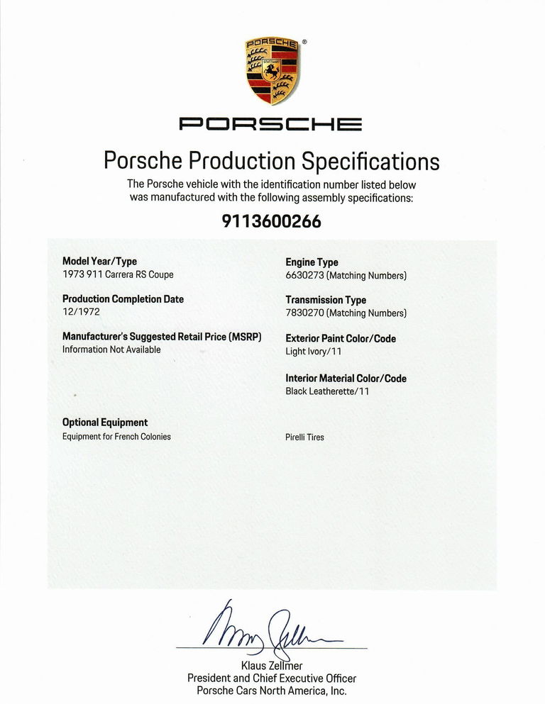 Porsche 911 Carrera RS