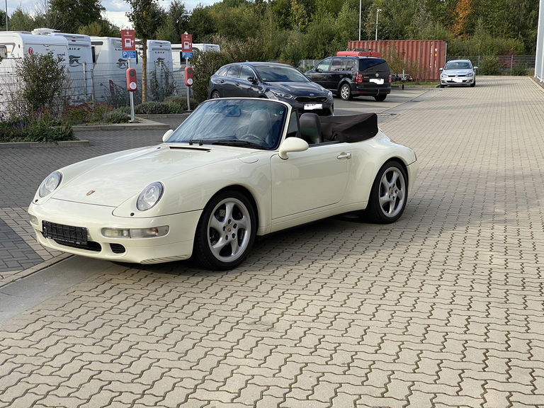 1998 Porsche 993 Carrera Cabriolet in Chiffon White for sale!