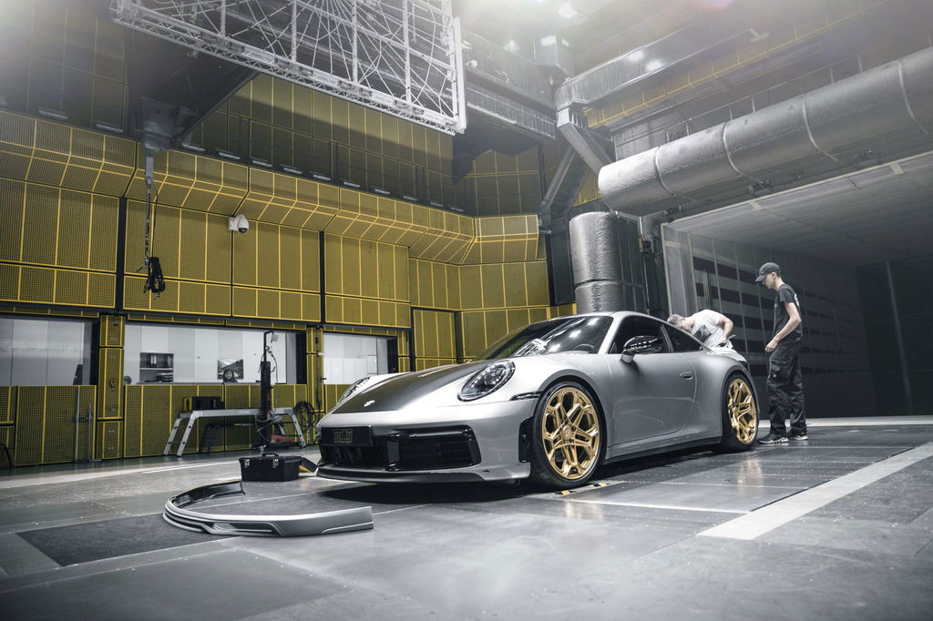 Techart Entwicklung im Windkanal Porsche 992 