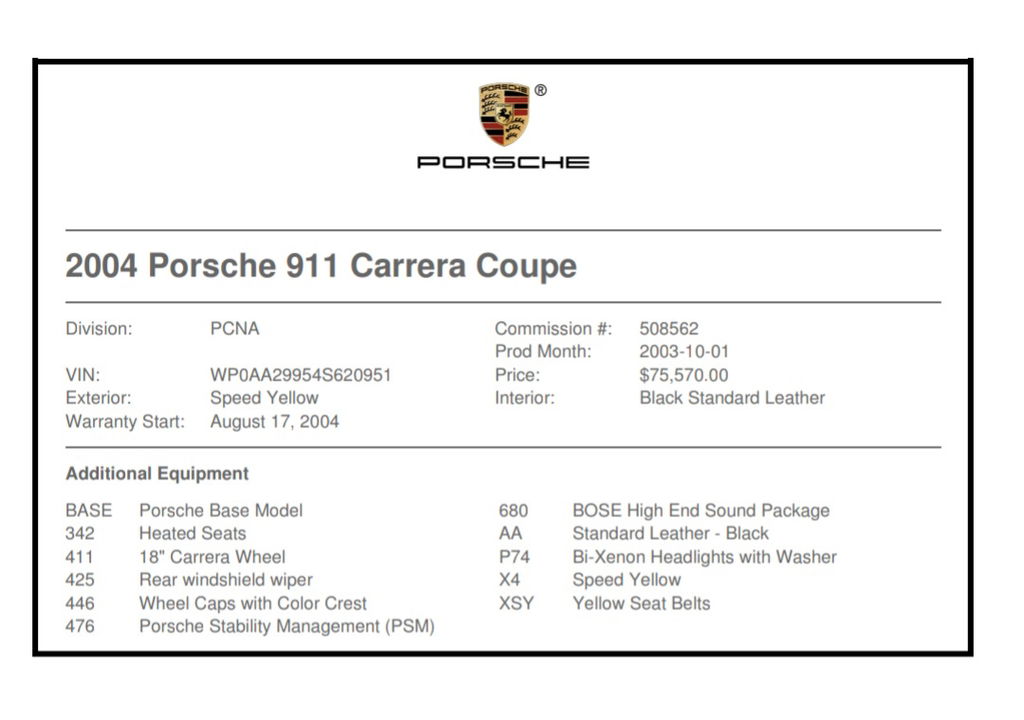 Porsche 996 Carrera