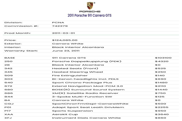 Porsche 997.2 Carrera GTS