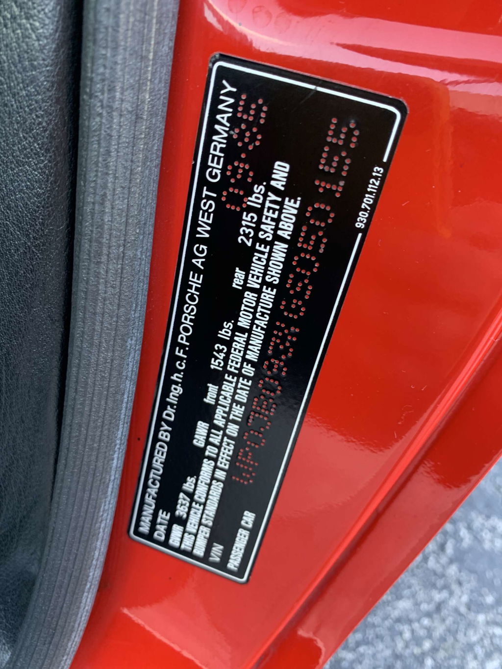 Porsche 911 Turbo 3.3 (US)