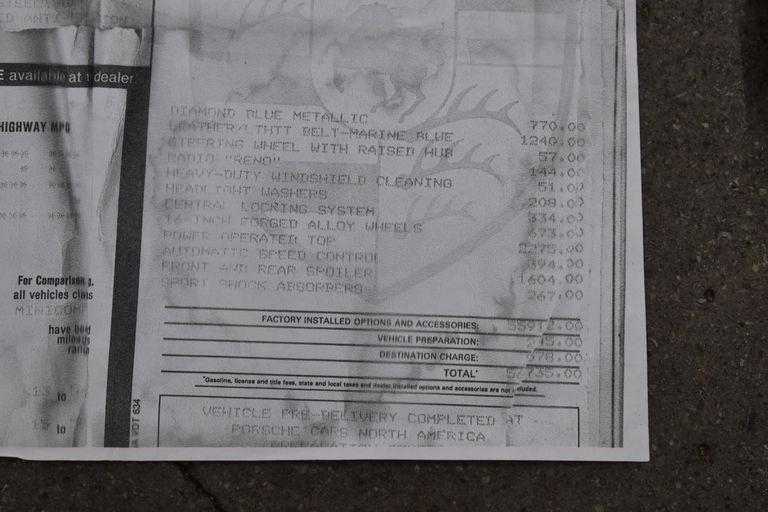 Porsche 911 Carrera 3.2 (US)