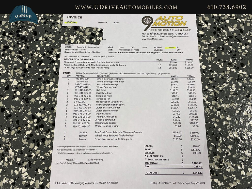 Porsche 911 Carrera 3.2 (US)