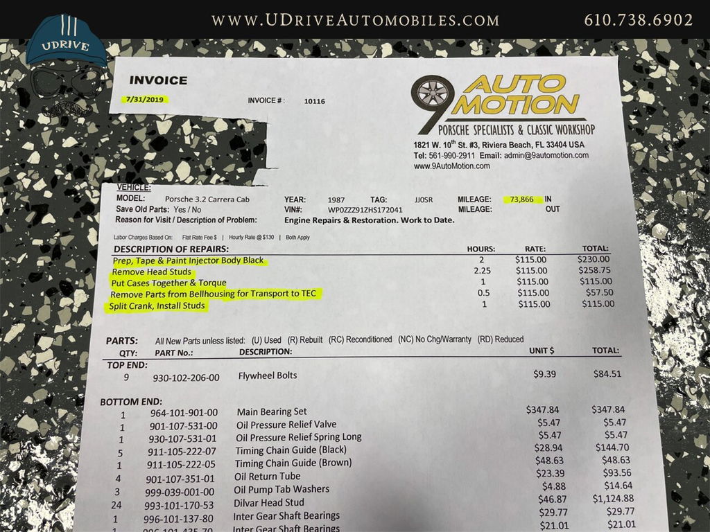 Porsche 911 Carrera 3.2 (US)