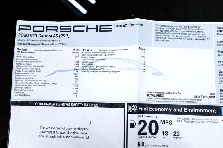 Porsche 992 Carrera 4S