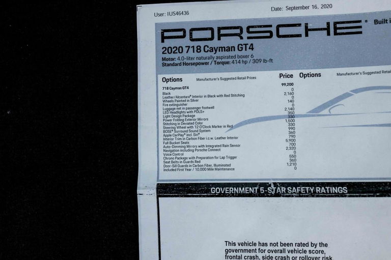 Porsche 718 Cayman GT4