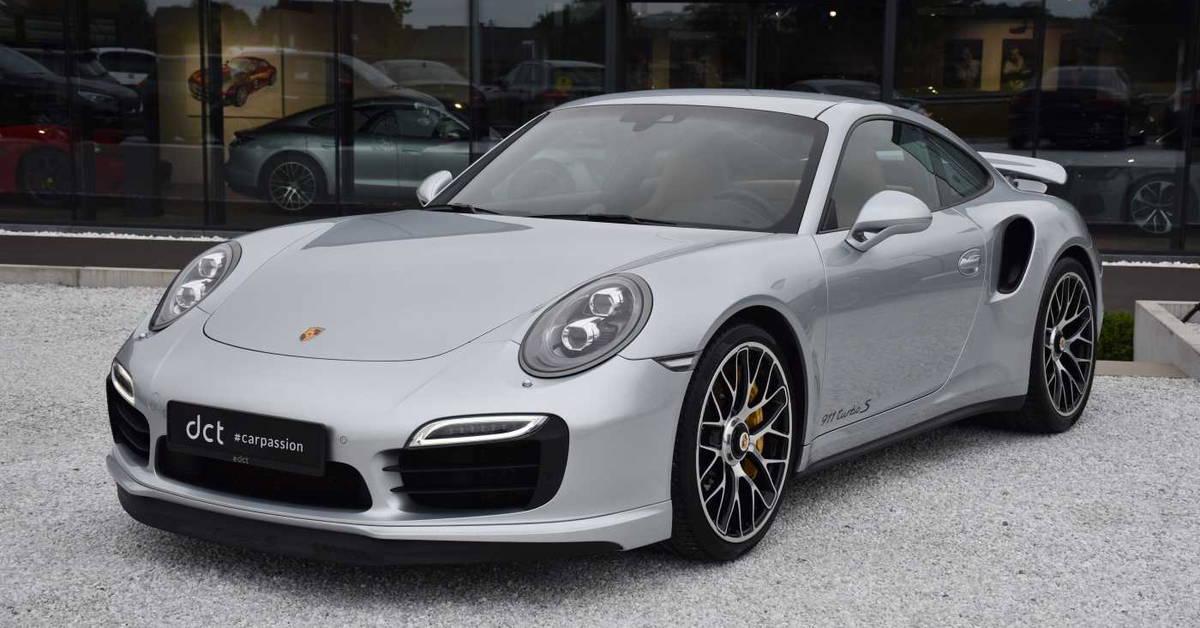 Porsche 911 991 Turbo S Coupe 2014 GTspirit 1/18 - Argent - WAX02100004