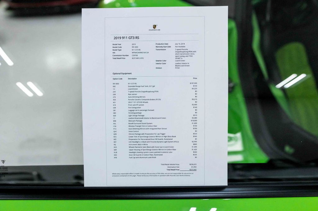 Porsche 991.2 GT3 RS