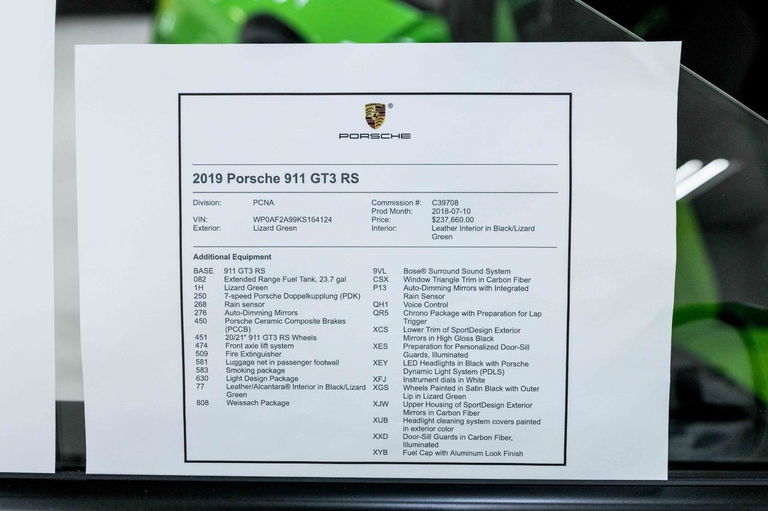 Porsche 991.2 GT3 RS