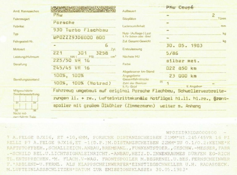 Porsche 911 Turbo Flachbau
