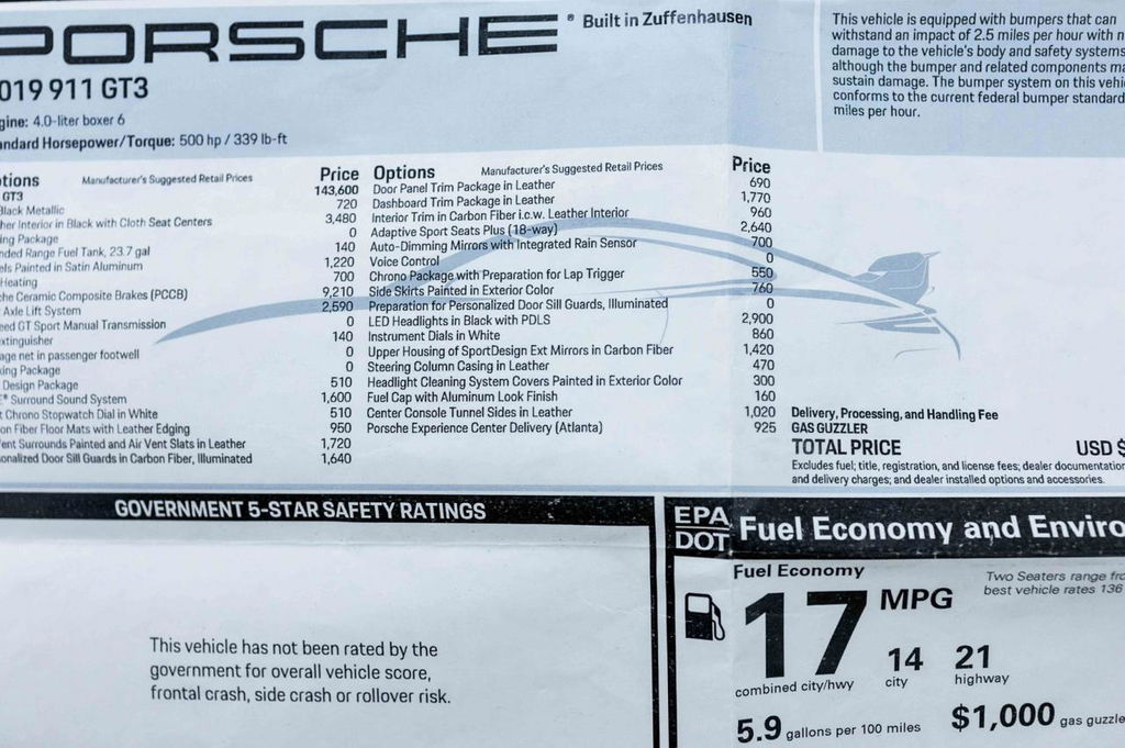 Porsche 991 GT3 Touring