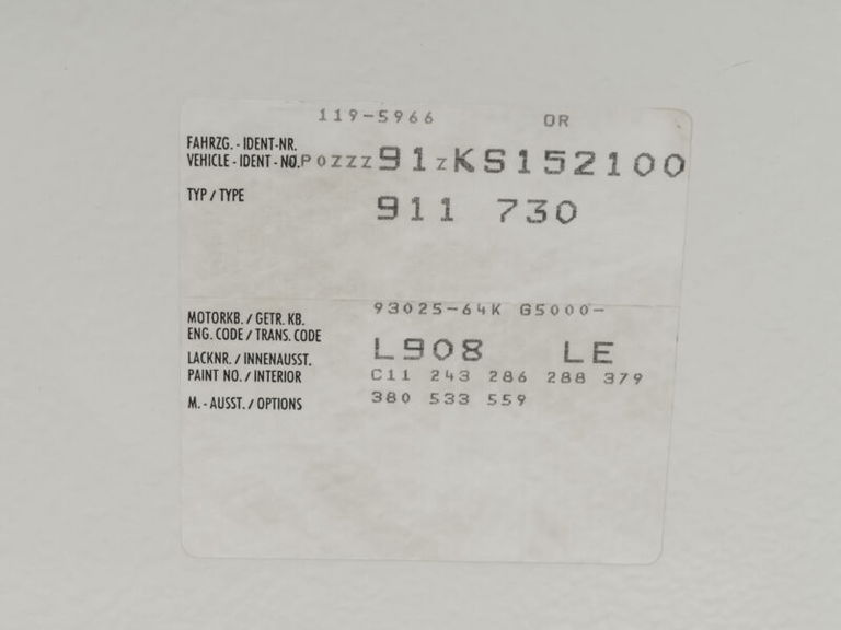 Porsche 911 Carrera 3.2 Speedster