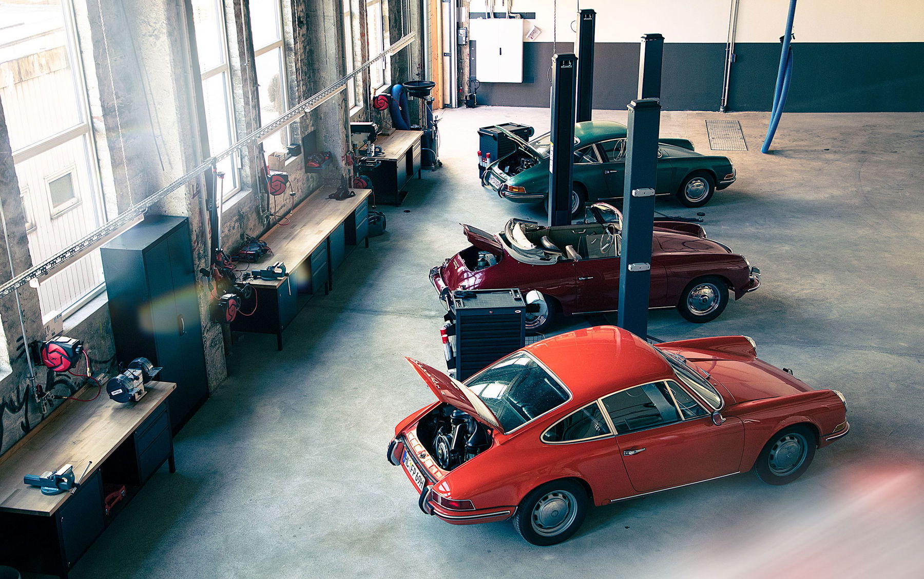 Hall 49 Porsche workshop