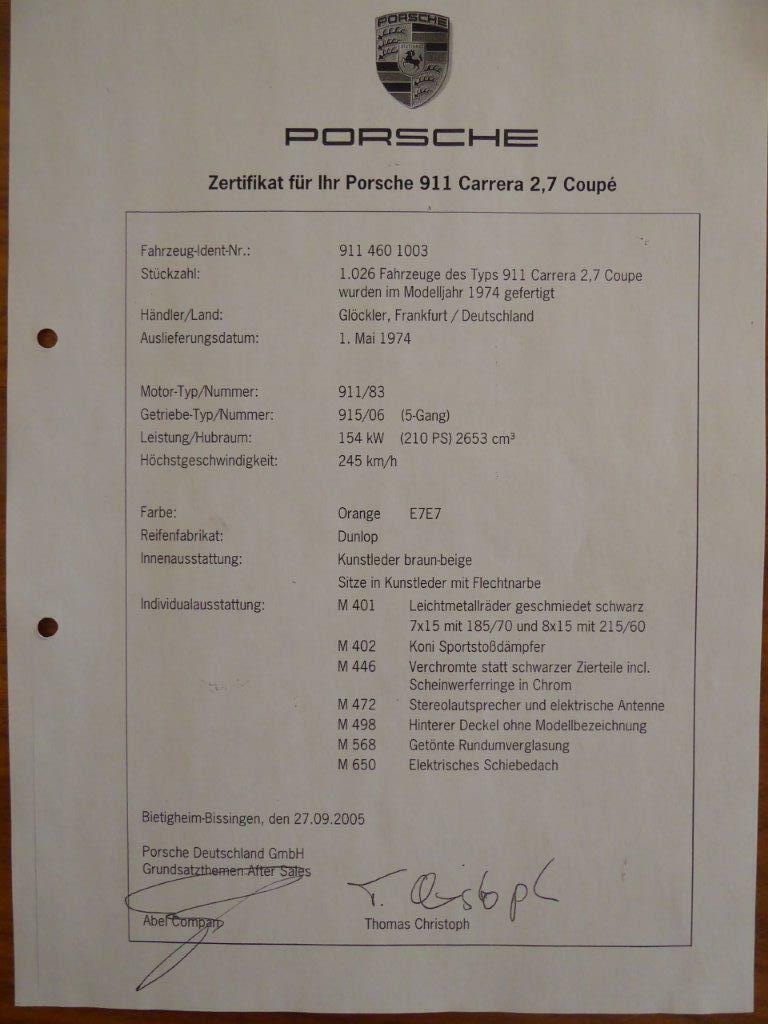 Porsche 911 Carrera 2,7