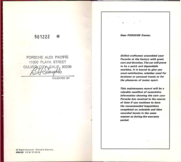 Porsche 911 S (F-Modell)