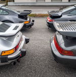 Ein Luftgekühltes Porsche 911 Turbo Quartett