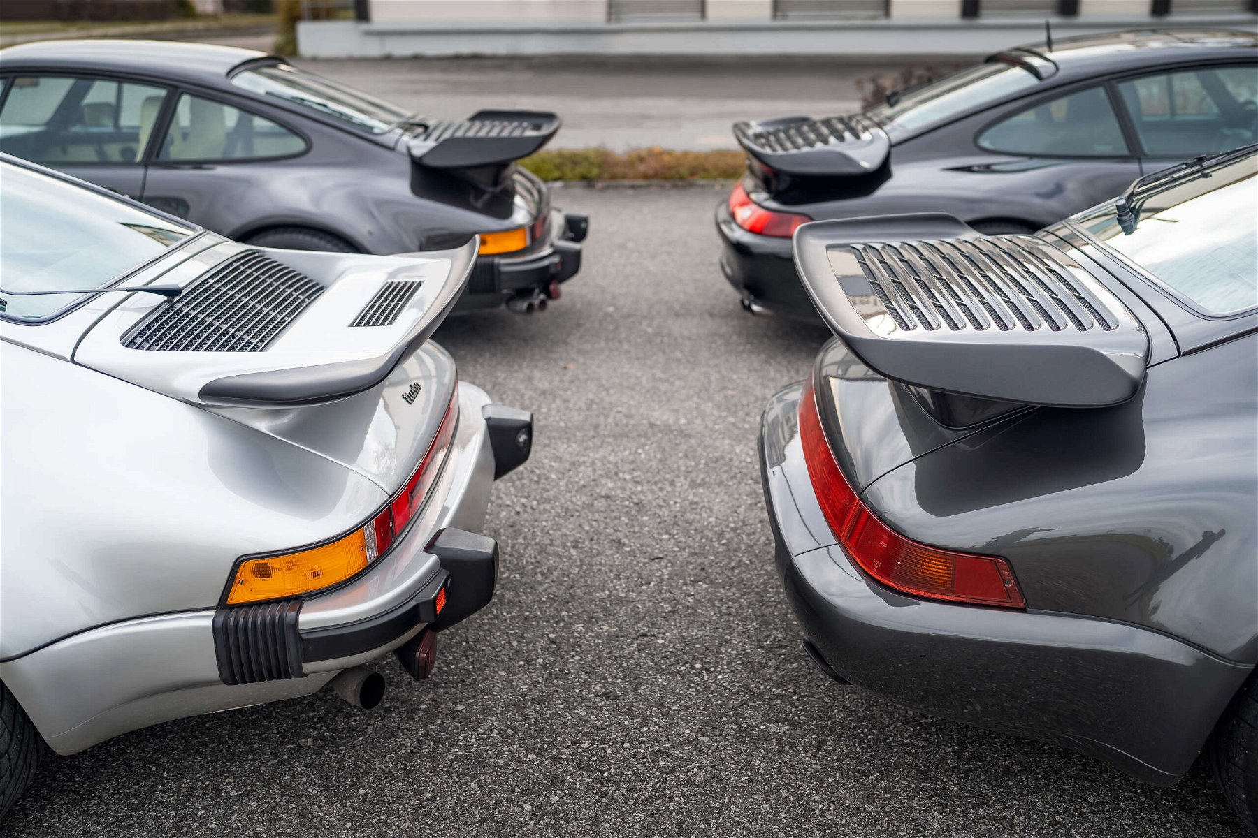 Ein Luftgekühltes Porsche 911 Turbo Quartett