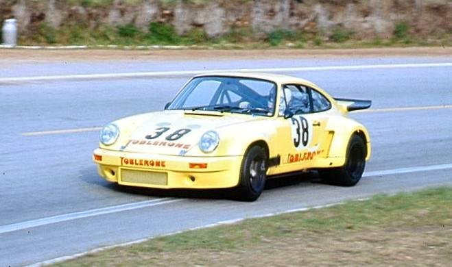 Toblerone Porsche 911 Carrera RSR 3.0 at pre Le Mans 1974 testing