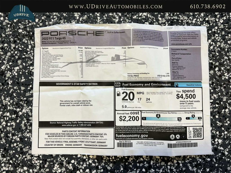 Porsche 992 Targa 4S