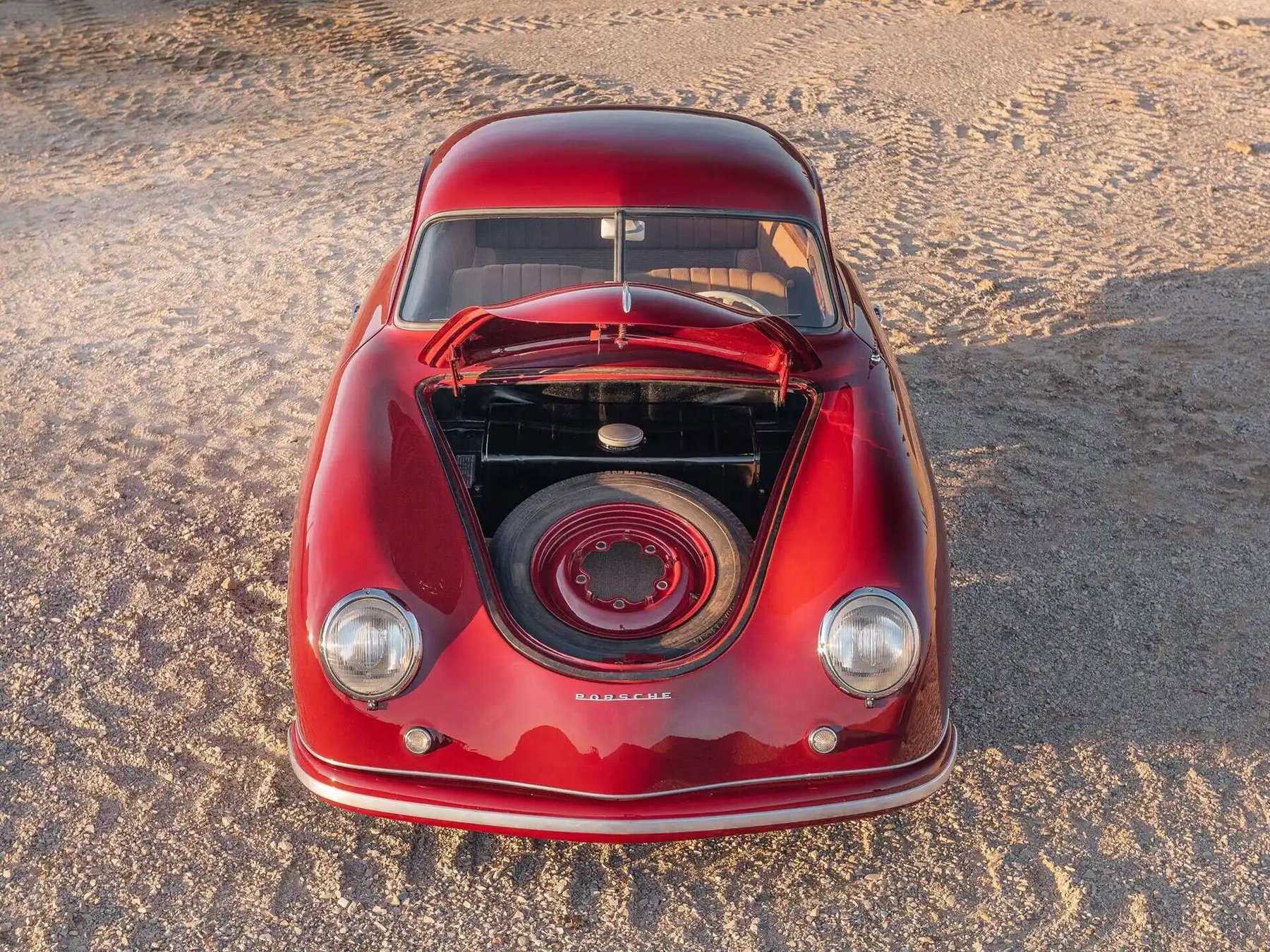 Miniature Porsche 356 160/1 A Rouge – Wiking 1/60, Rare Split Window