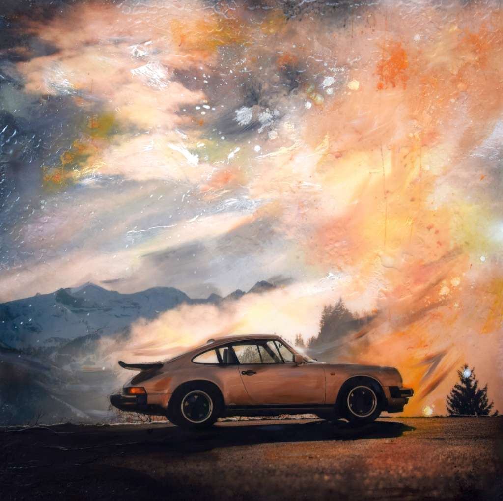Dynamische Momente Porsche Farbversuchswagen 911 Carrera 3.2 Perlrosametallic