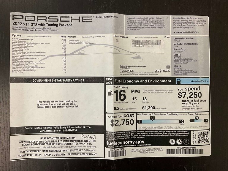 Porsche 992 GT3 Touring