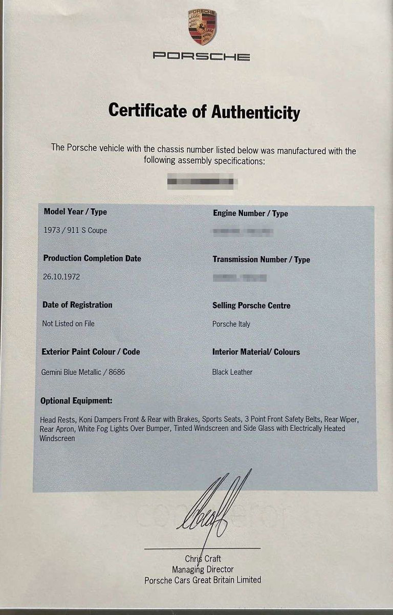 Porsche 911 S (F-Modell)