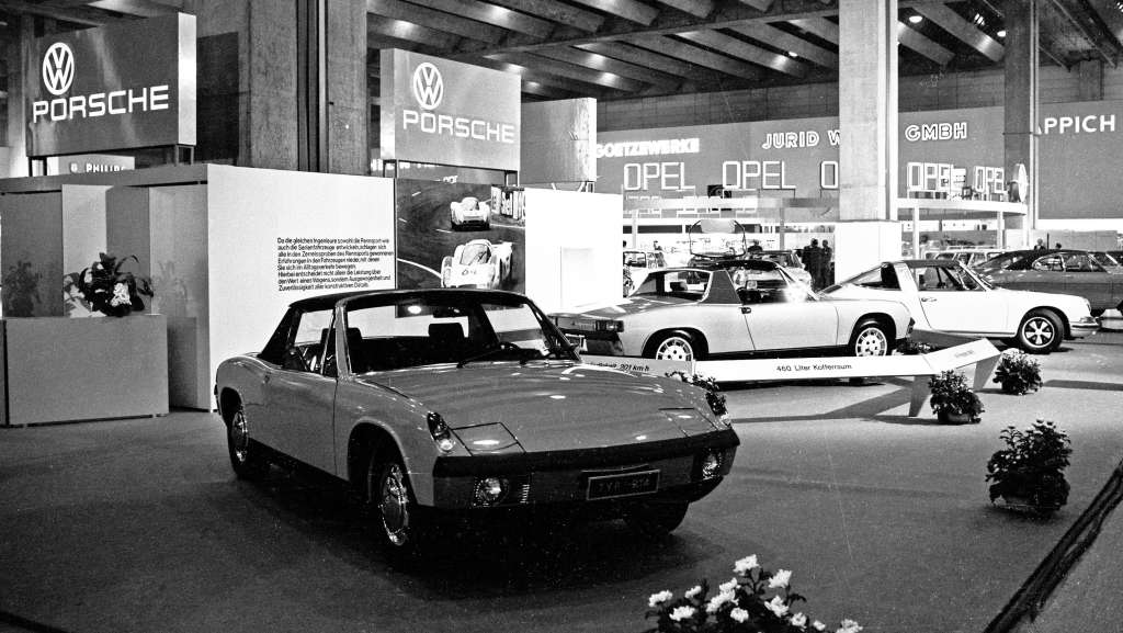 Porsche 911 Alternative 914/6 - Hier im Bild ein 914 bei der Präsentation auf der IAA Frankfurt 1969