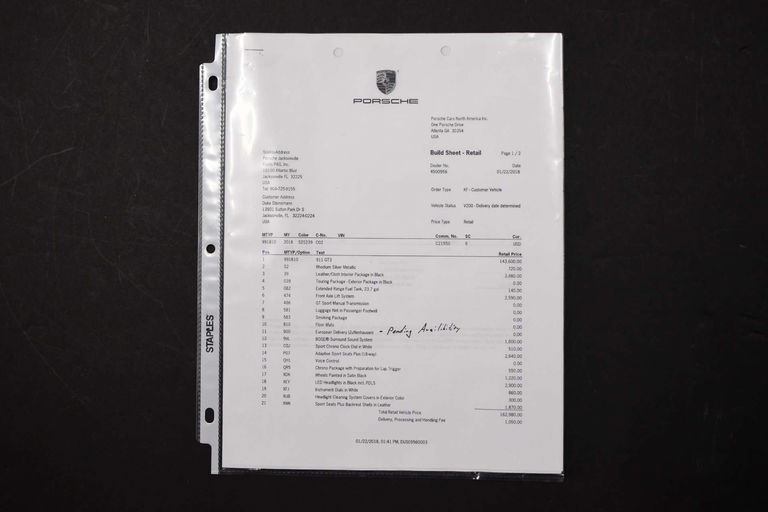 Porsche 991 GT3 Touring