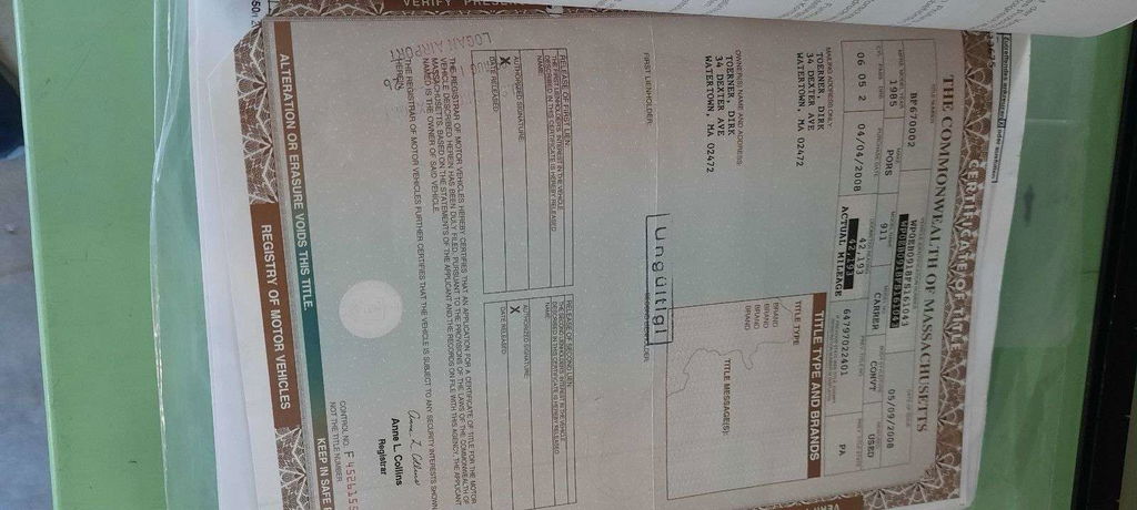 Porsche 911 Carrera 3.2 (US)