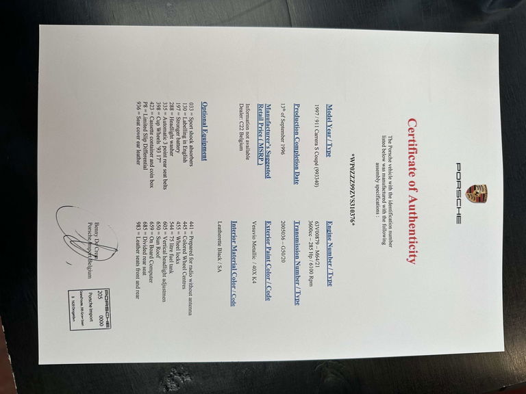 Porsche 993 Carrera S