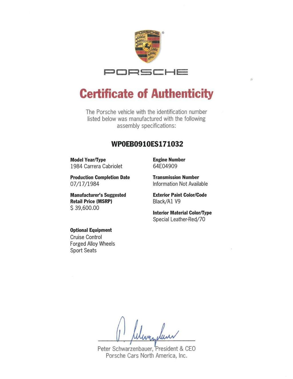 Porsche 911 Carrera 3.2 (US)